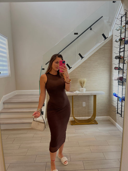Brown maxi dress