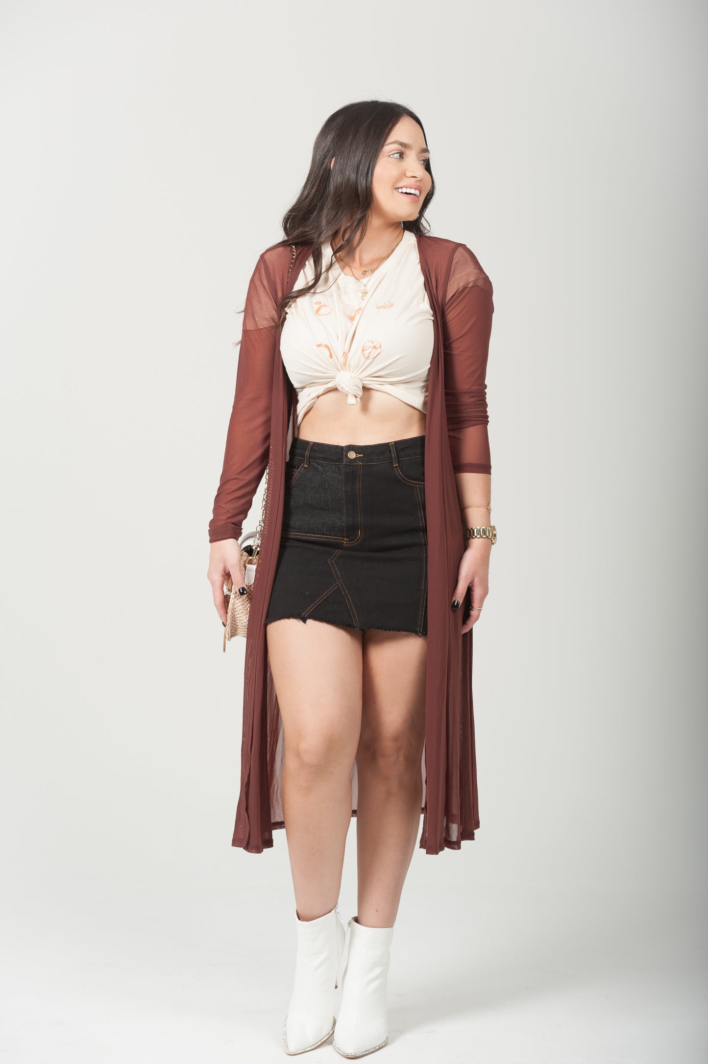 BROWN KIMONO