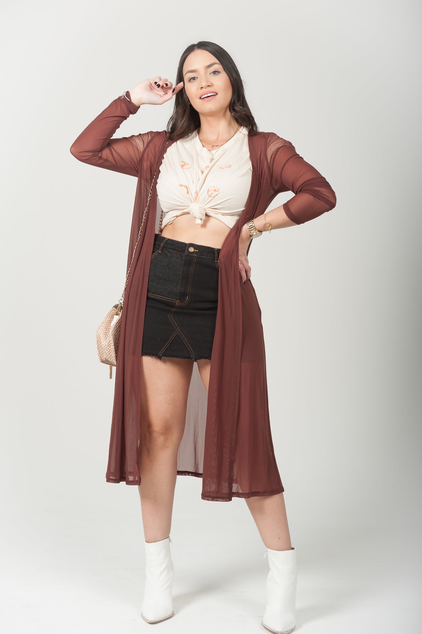 BROWN KIMONO