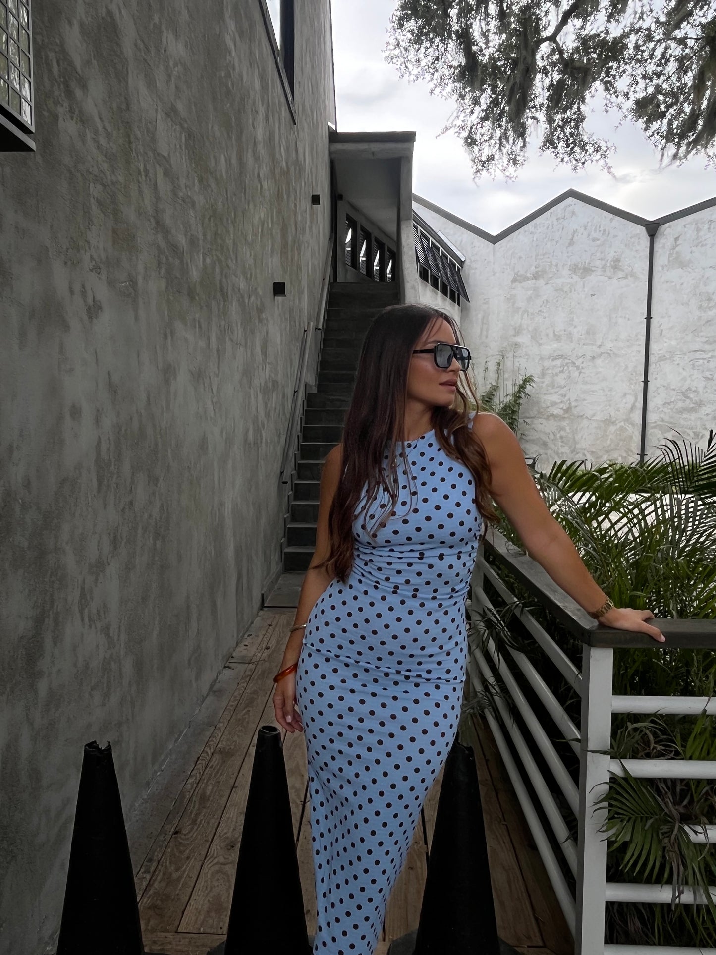 Maxi blue dress